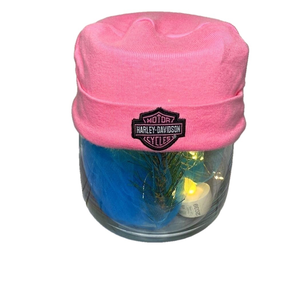🎀 Harley Davidson🎀 Adorable Pink Baby Beanie Tuque Hat NWOT